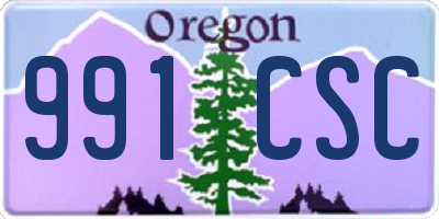 OR license plate 991CSC