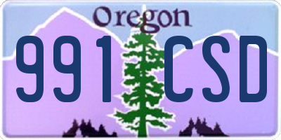 OR license plate 991CSD