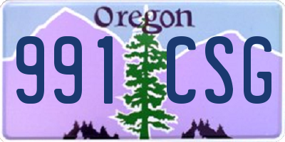 OR license plate 991CSG