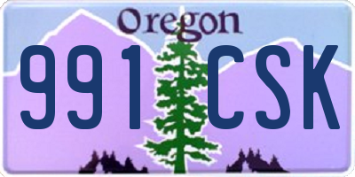 OR license plate 991CSK