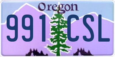 OR license plate 991CSL