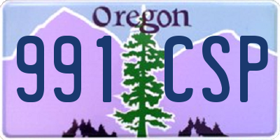 OR license plate 991CSP