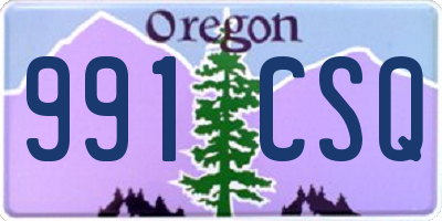 OR license plate 991CSQ