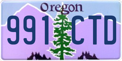 OR license plate 991CTD