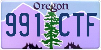 OR license plate 991CTF