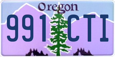 OR license plate 991CTI