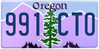 OR license plate 991CTO