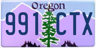 OR license plate 991CTX