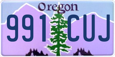 OR license plate 991CUJ