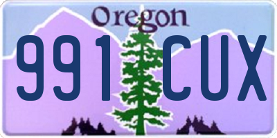 OR license plate 991CUX