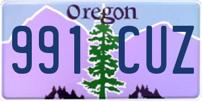 OR license plate 991CUZ