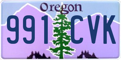 OR license plate 991CVK