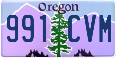 OR license plate 991CVM