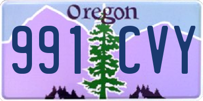 OR license plate 991CVY