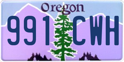 OR license plate 991CWH