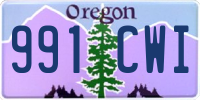 OR license plate 991CWI