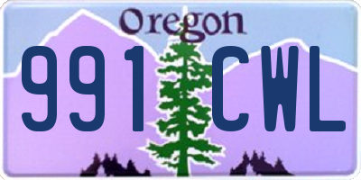 OR license plate 991CWL