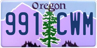 OR license plate 991CWM