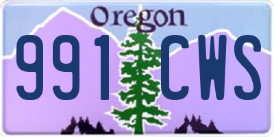 OR license plate 991CWS