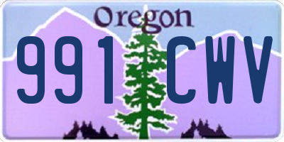 OR license plate 991CWV