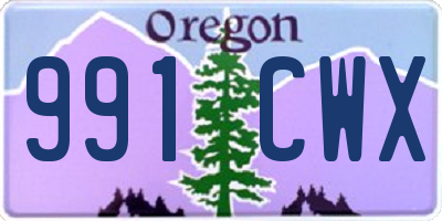 OR license plate 991CWX