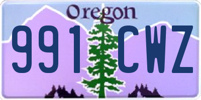 OR license plate 991CWZ