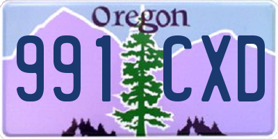 OR license plate 991CXD