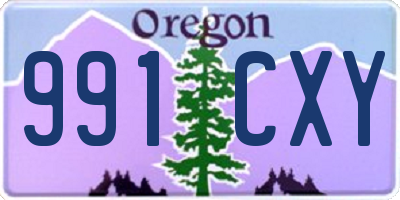 OR license plate 991CXY