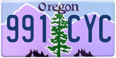 OR license plate 991CYC