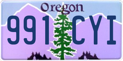 OR license plate 991CYI