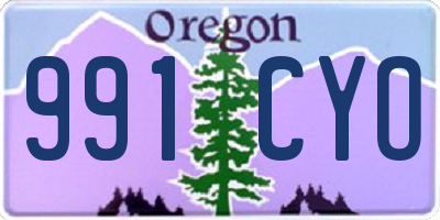 OR license plate 991CYO