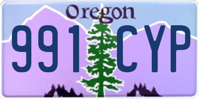 OR license plate 991CYP