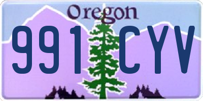 OR license plate 991CYV