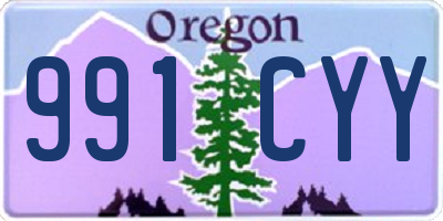OR license plate 991CYY