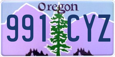 OR license plate 991CYZ