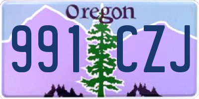 OR license plate 991CZJ