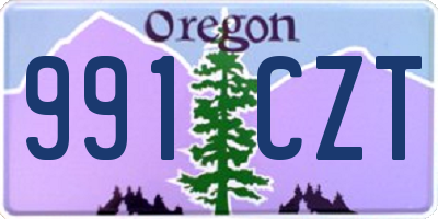 OR license plate 991CZT