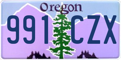 OR license plate 991CZX