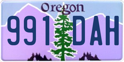 OR license plate 991DAH