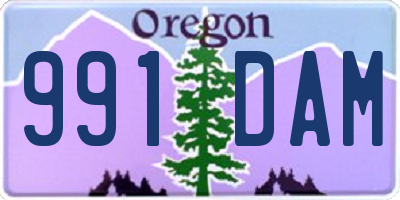 OR license plate 991DAM