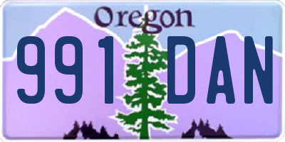 OR license plate 991DAN