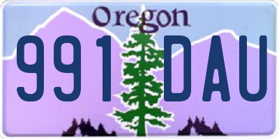 OR license plate 991DAU