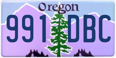 OR license plate 991DBC