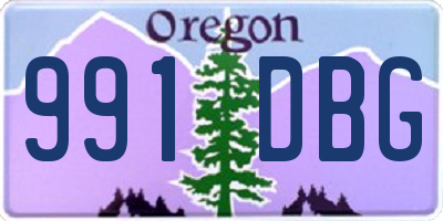 OR license plate 991DBG