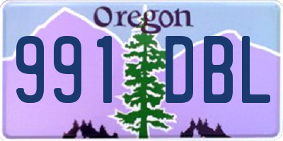 OR license plate 991DBL