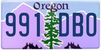 OR license plate 991DBO
