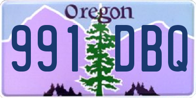 OR license plate 991DBQ