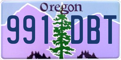 OR license plate 991DBT