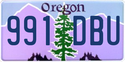 OR license plate 991DBU