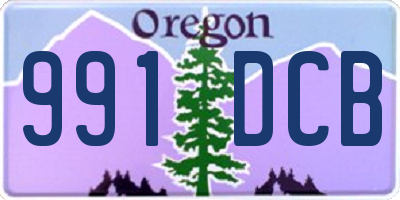 OR license plate 991DCB